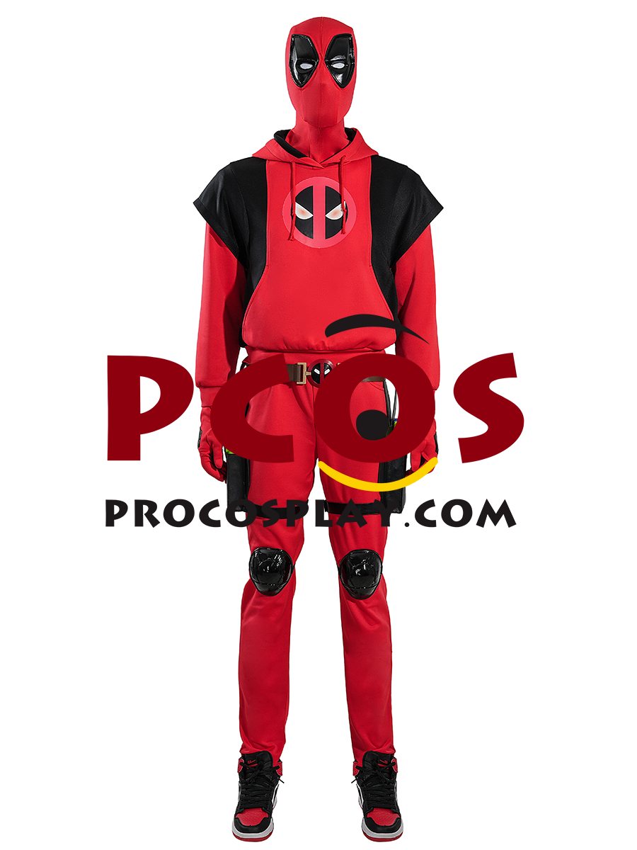 (image for) Deadpool 3 Deadpool & Wolverine Kidpool Wade Wilson Cosplay Hoodie Adult Version C09192
