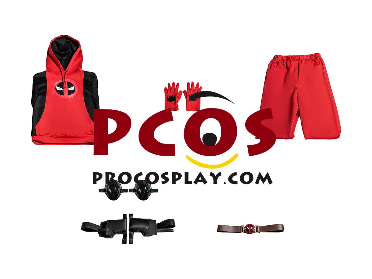 Deadpool 3 Deadpool & Wolverine Kidpool Wade Wilson Cosplay Hoodie Adult Version C09192