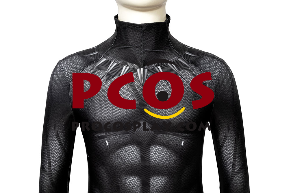 Black Panther 2018 T'Challa Cosplay Costume Jumpsuit For Kids C00251