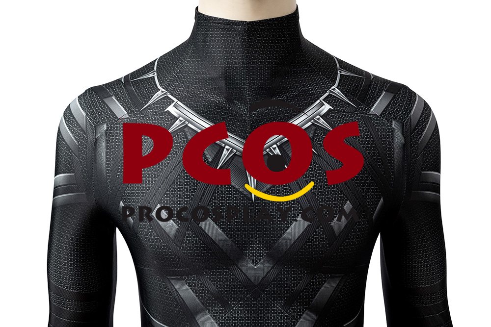 Civil War T'Challa Black Panther Cosplay Costume Jumpsuit C00252