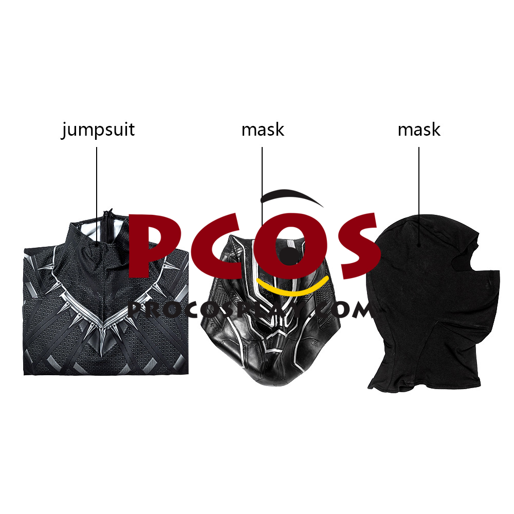 Civil War T'Challa Black Panther Cosplay Costume Jumpsuit C00252