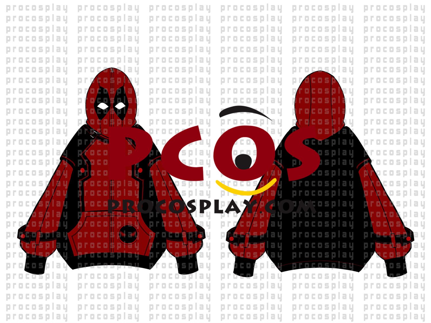 Ready to Ship Deadpool Wade Wilson Zip-Up Hoodie IF0005