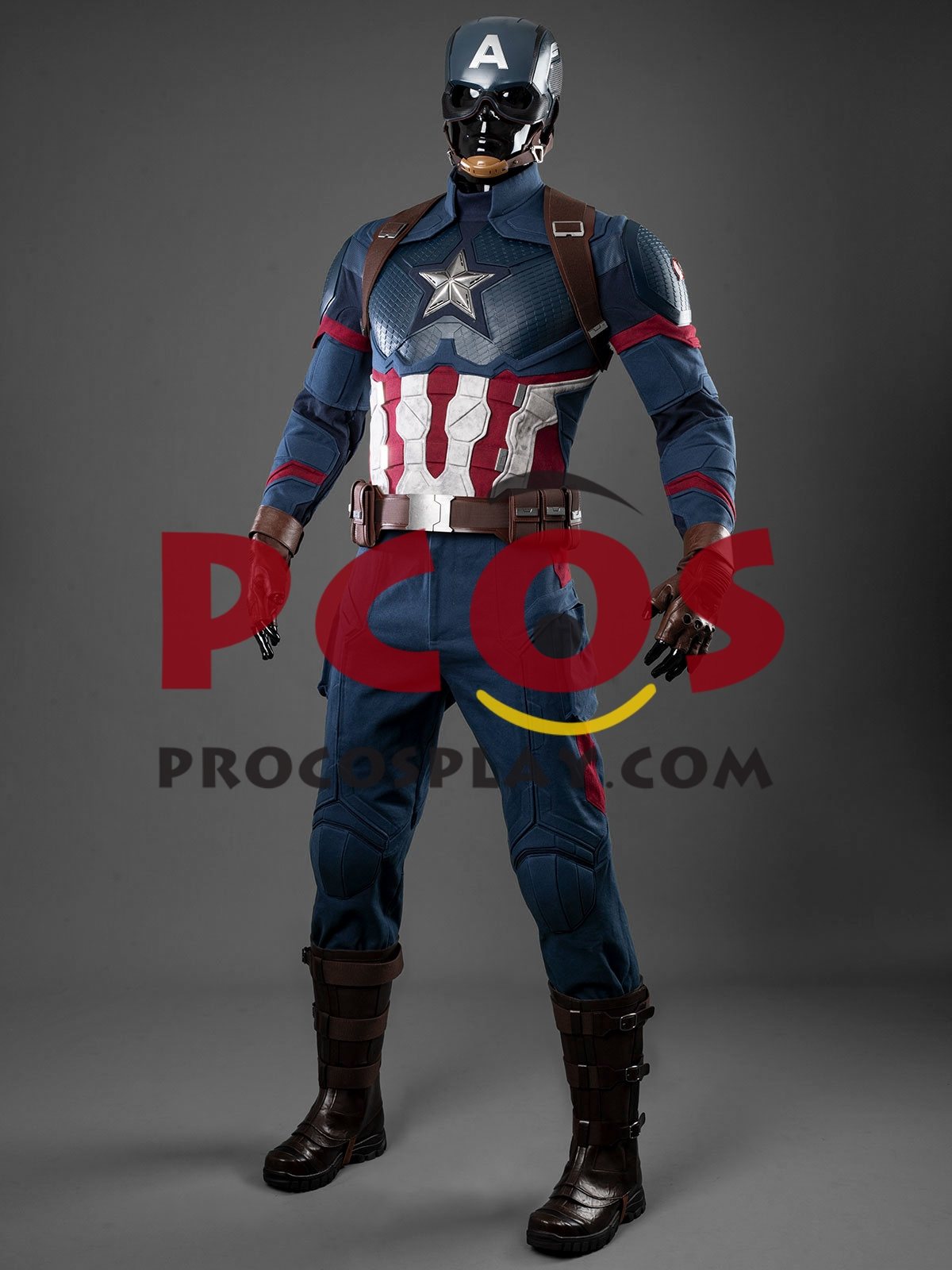 Ready to Ship Endgame Captain America Steve Rogers Cosplay Costume Retro Version C09815S