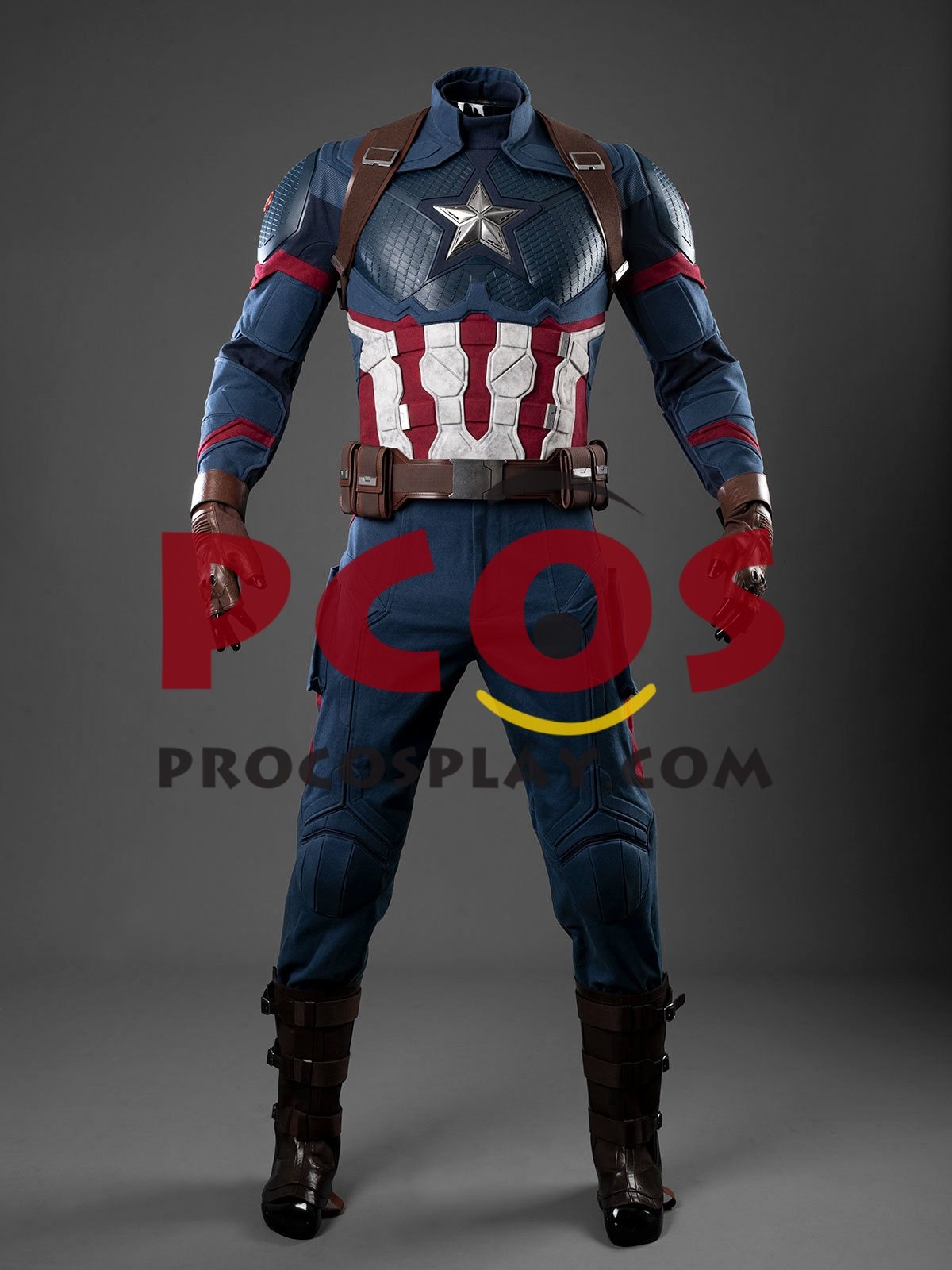 Ready to Ship Endgame Captain America Steve Rogers Cosplay Costume Retro Version C09815S