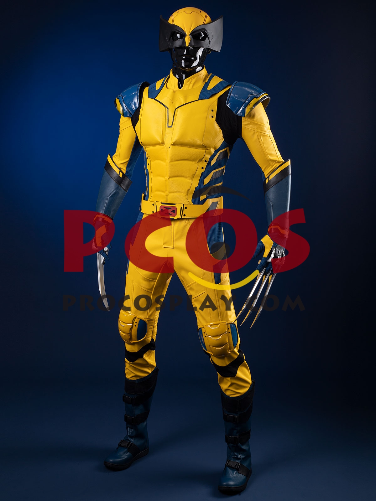 Ready to Ship Light Blue Deadpool 3 Deadpool & Wolverine Logan James Howlett Wolverine Cosplay Costume Without Mask C08343_B Defect Promotion