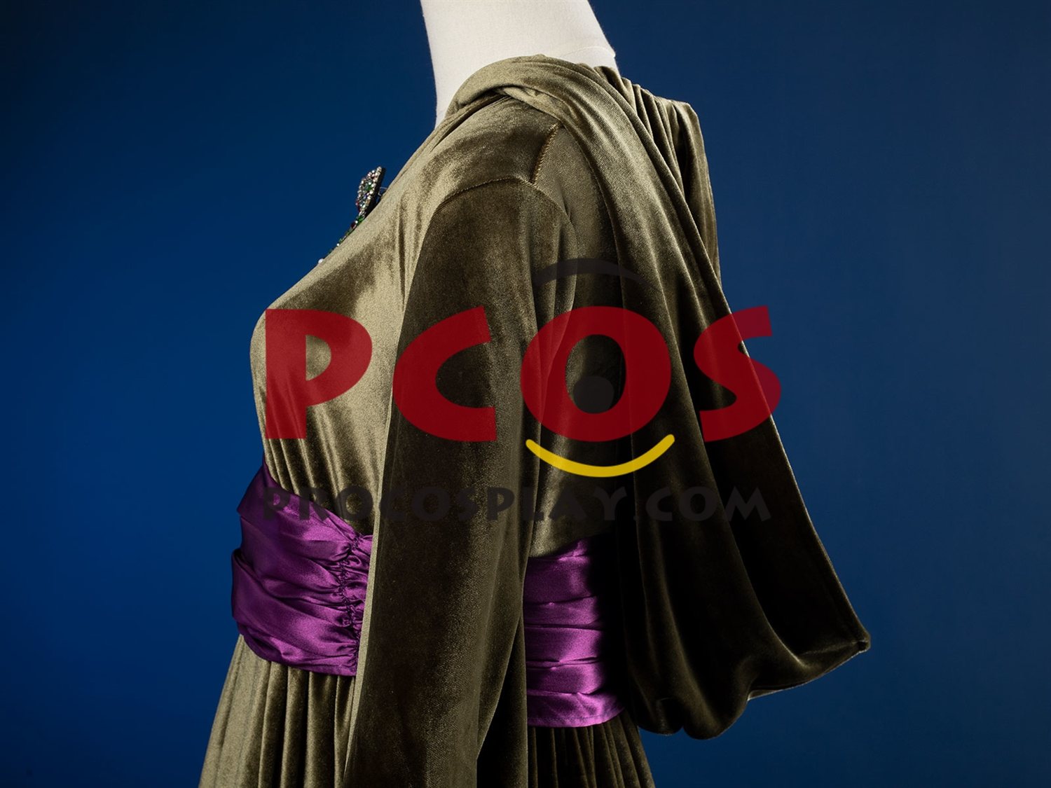 Ready to Ship Revenge of the Sith Padme Naberrie Amidala Cosplay Olive Velvet Dress FY0188