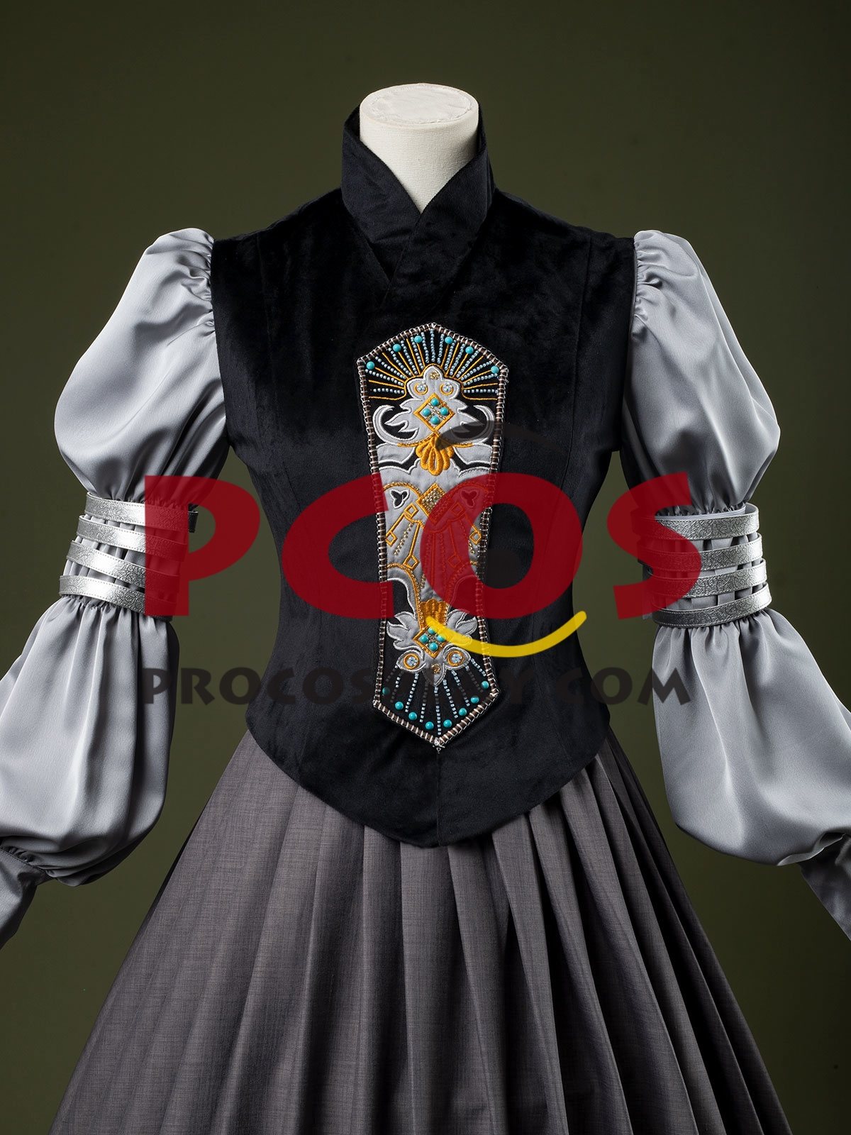 Ready to Ship Attack of the Clones Padmé Naberrie Amidala Padme Gray Dress Cosplay Costume FY0204
