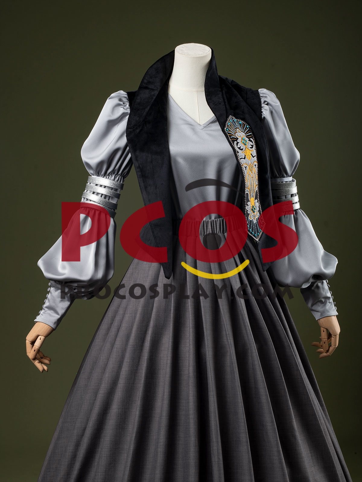 Ready to Ship Attack of the Clones Padmé Naberrie Amidala Padme Gray Dress Cosplay Costume FY0204
