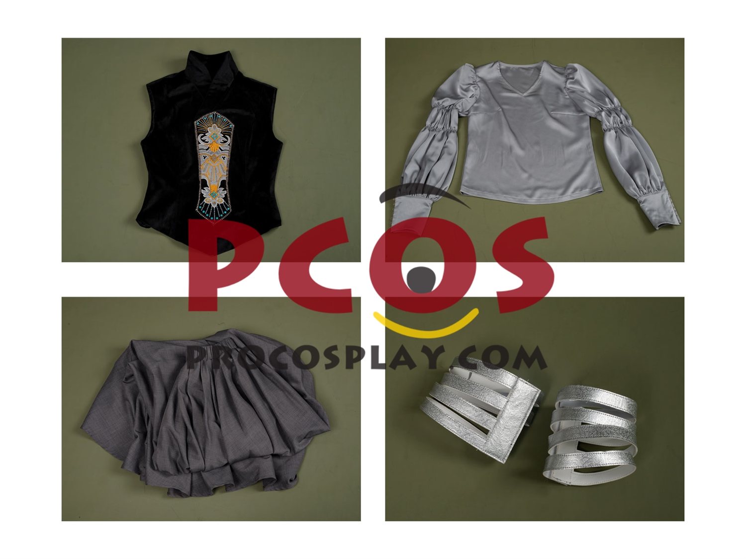 Ready to Ship Attack of the Clones Padmé Naberrie Amidala Padme Gray Dress Cosplay Costume FY0204