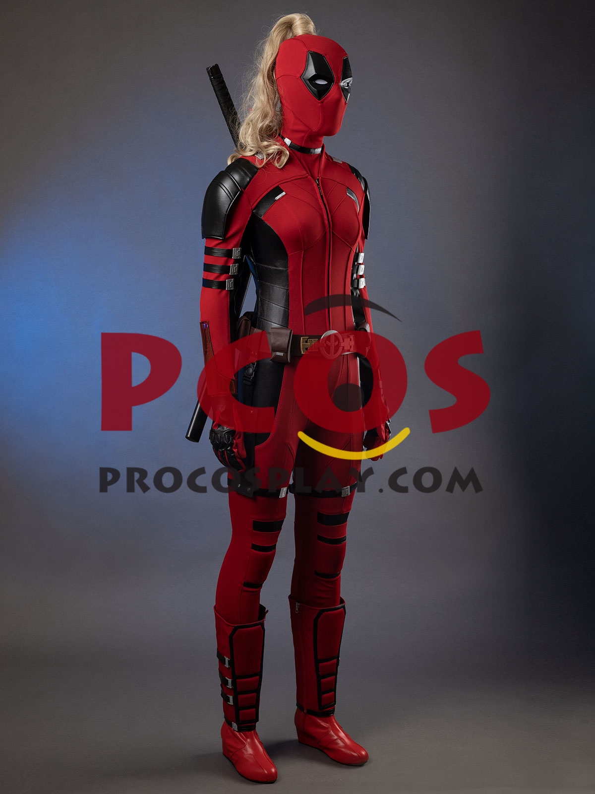 Ready to Ship Deadpool 3 Deadpool & Wolverine Lady Deadpool Wanda Wilson Cosplay Costume C09788 Knitted Version
