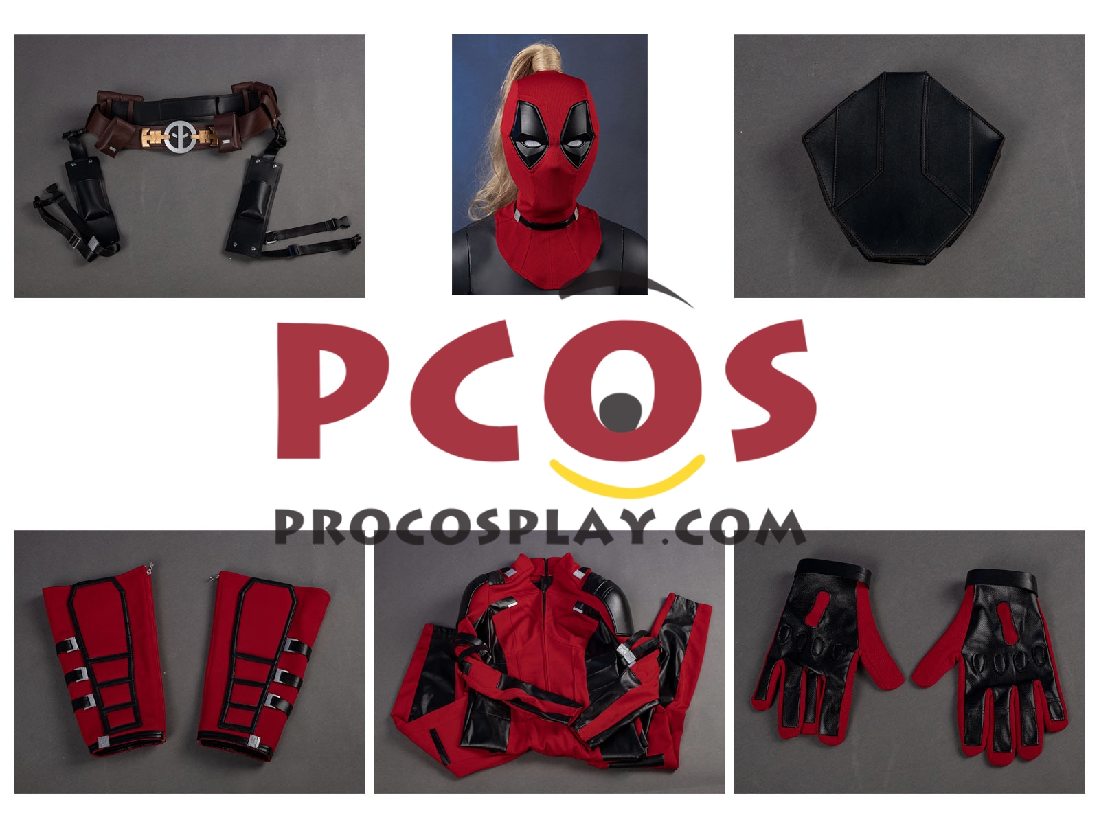 Ready to Ship Deadpool 3 Deadpool & Wolverine Lady Deadpool Wanda Wilson Cosplay Costume C09788 Knitted Version