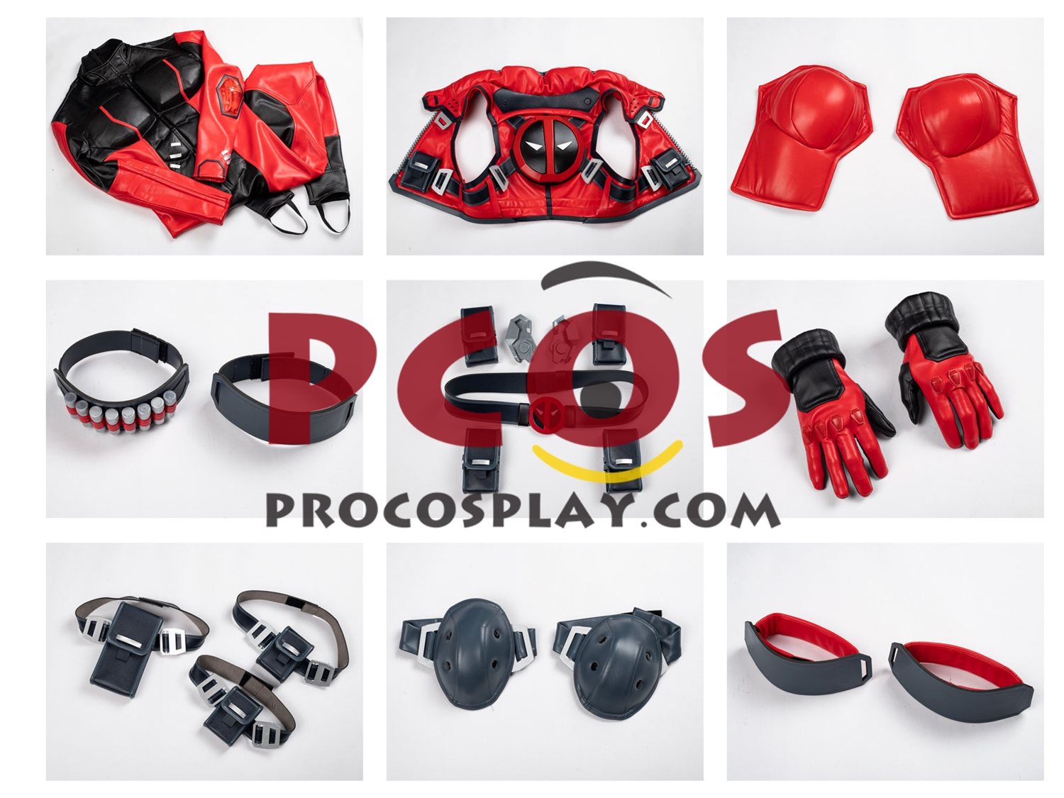 Game Rivals Deadpool Wade Wilson Cosplay Costume Upgraded Version C09937P