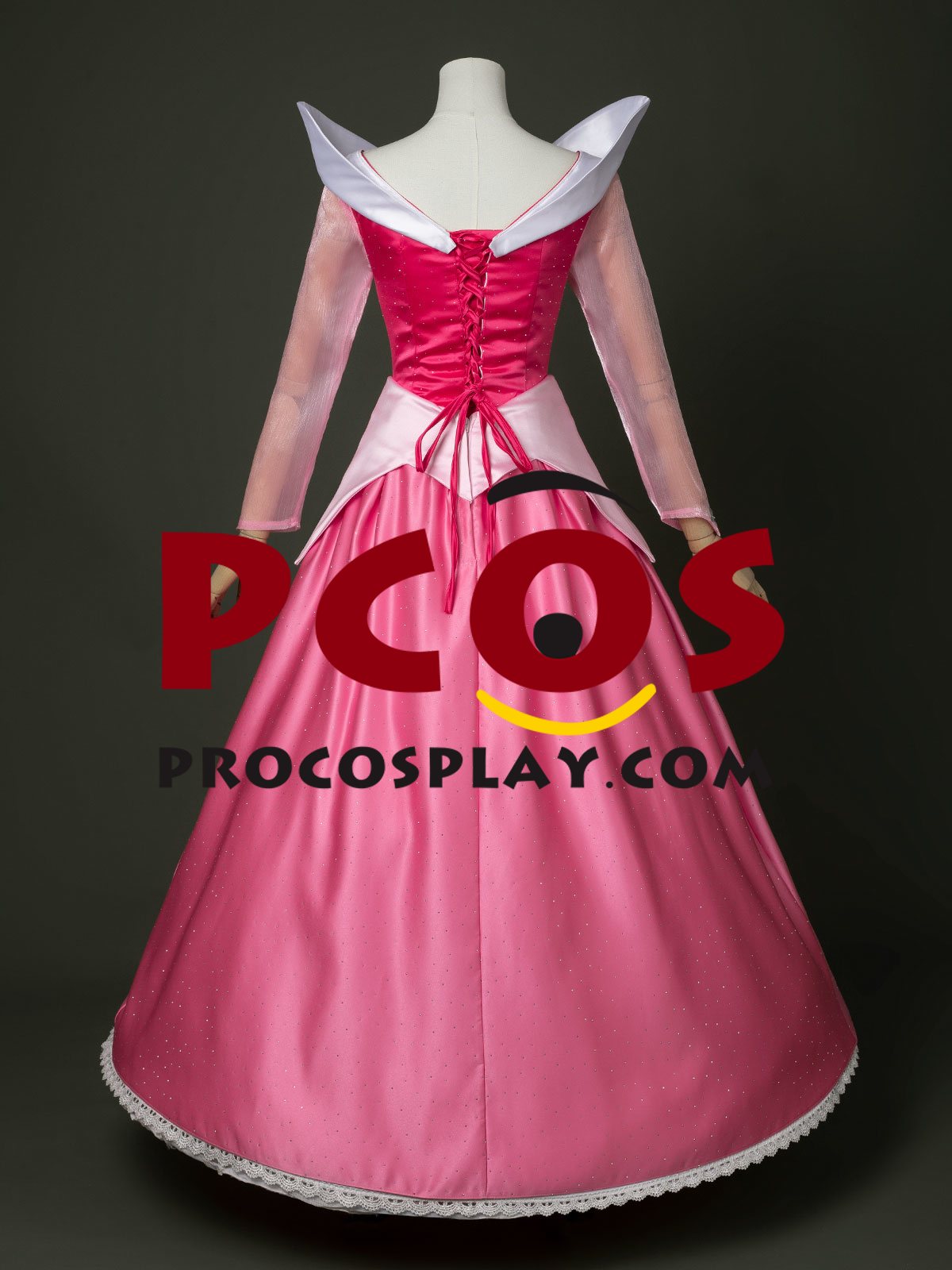 Sleeping Beauty Princess Aurora Cosplay Shining Pink Dress C09608