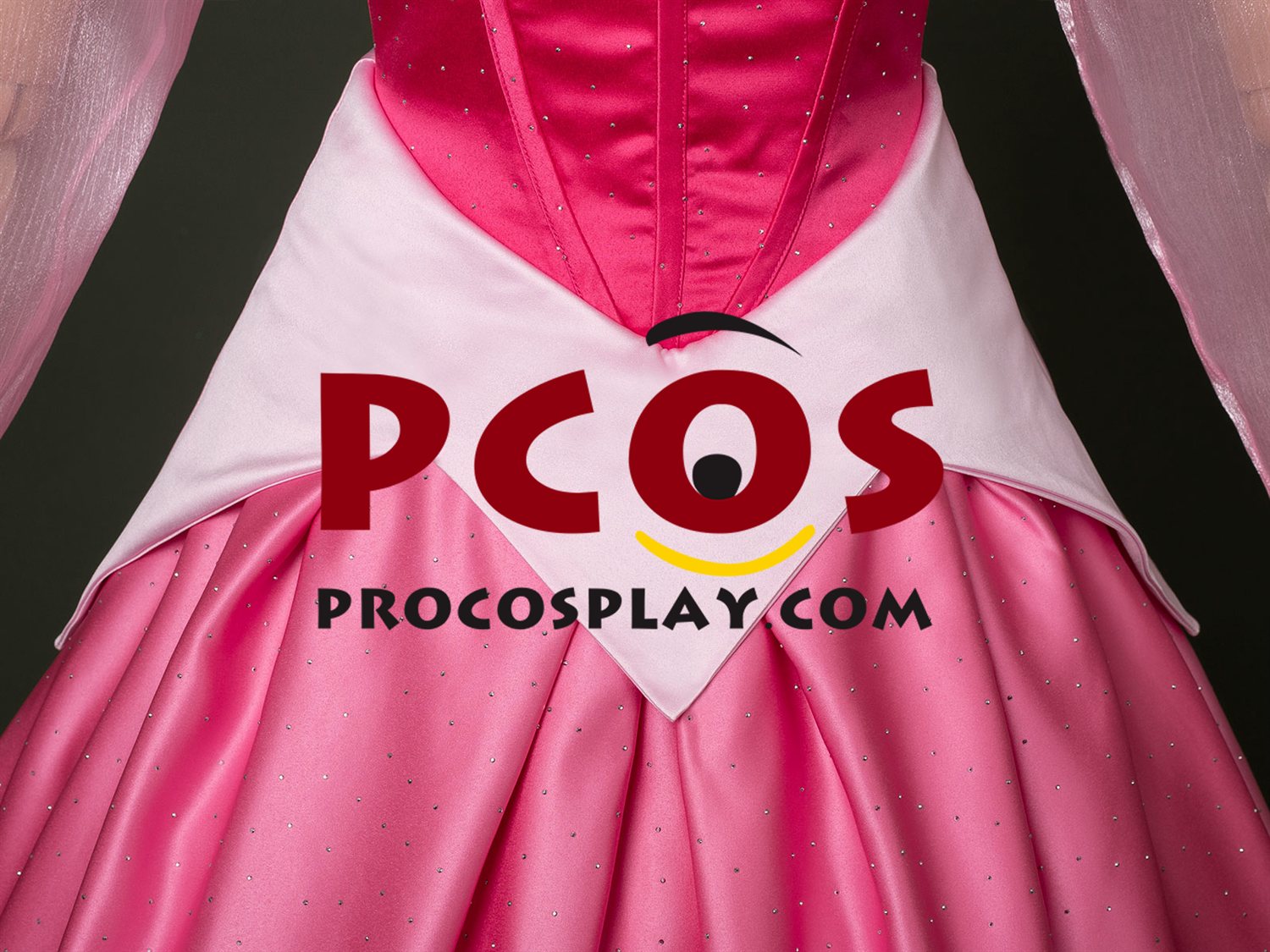 Sleeping Beauty Princess Aurora Cosplay Shining Pink Dress C09608