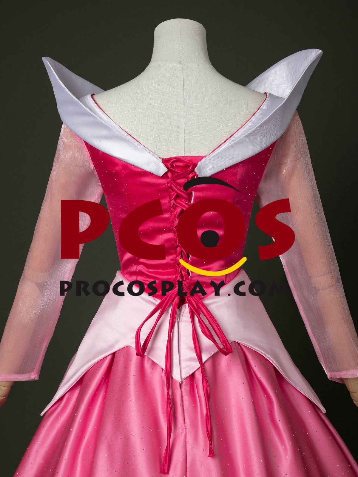Sleeping Beauty Princess Aurora Cosplay Shining Pink Dress C09608