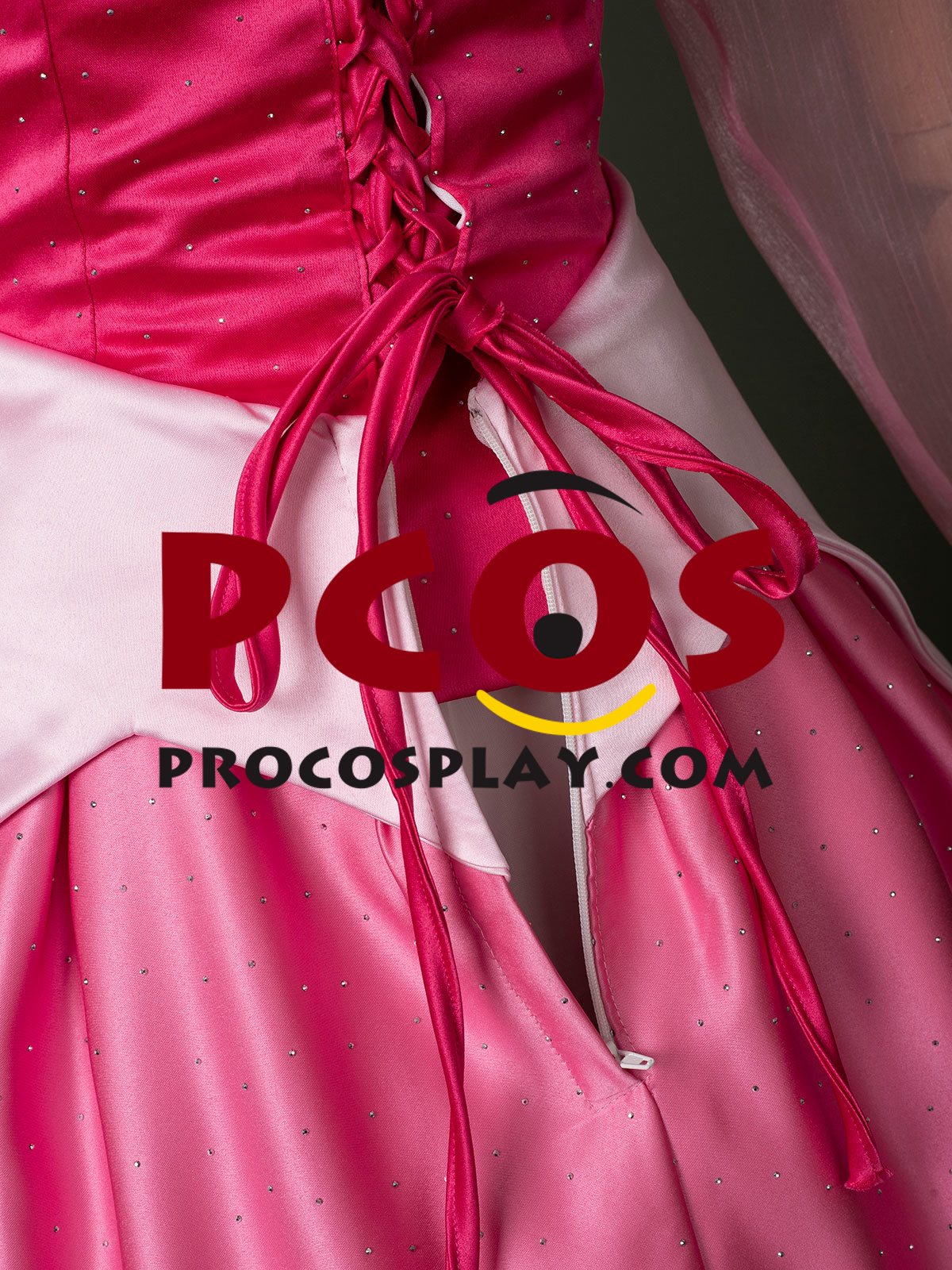 Sleeping Beauty Princess Aurora Cosplay Shining Pink Dress C09608