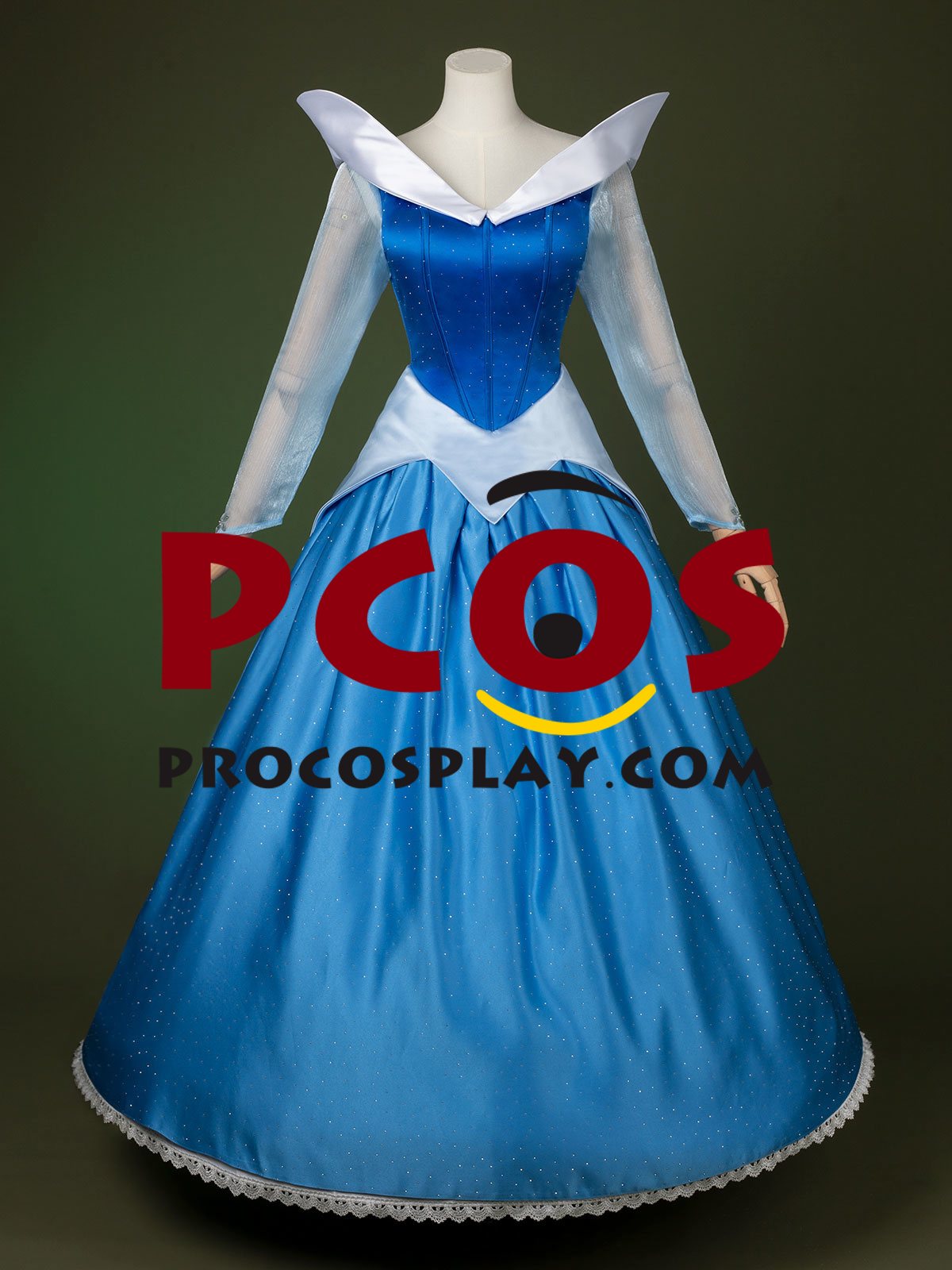 Sleeping Beauty Princess Aurora Cosplay Shining Blue Dress C09607 (image for) Sleeping Beauty Princess Aurora Cosplay Shining Blue Dress C09607