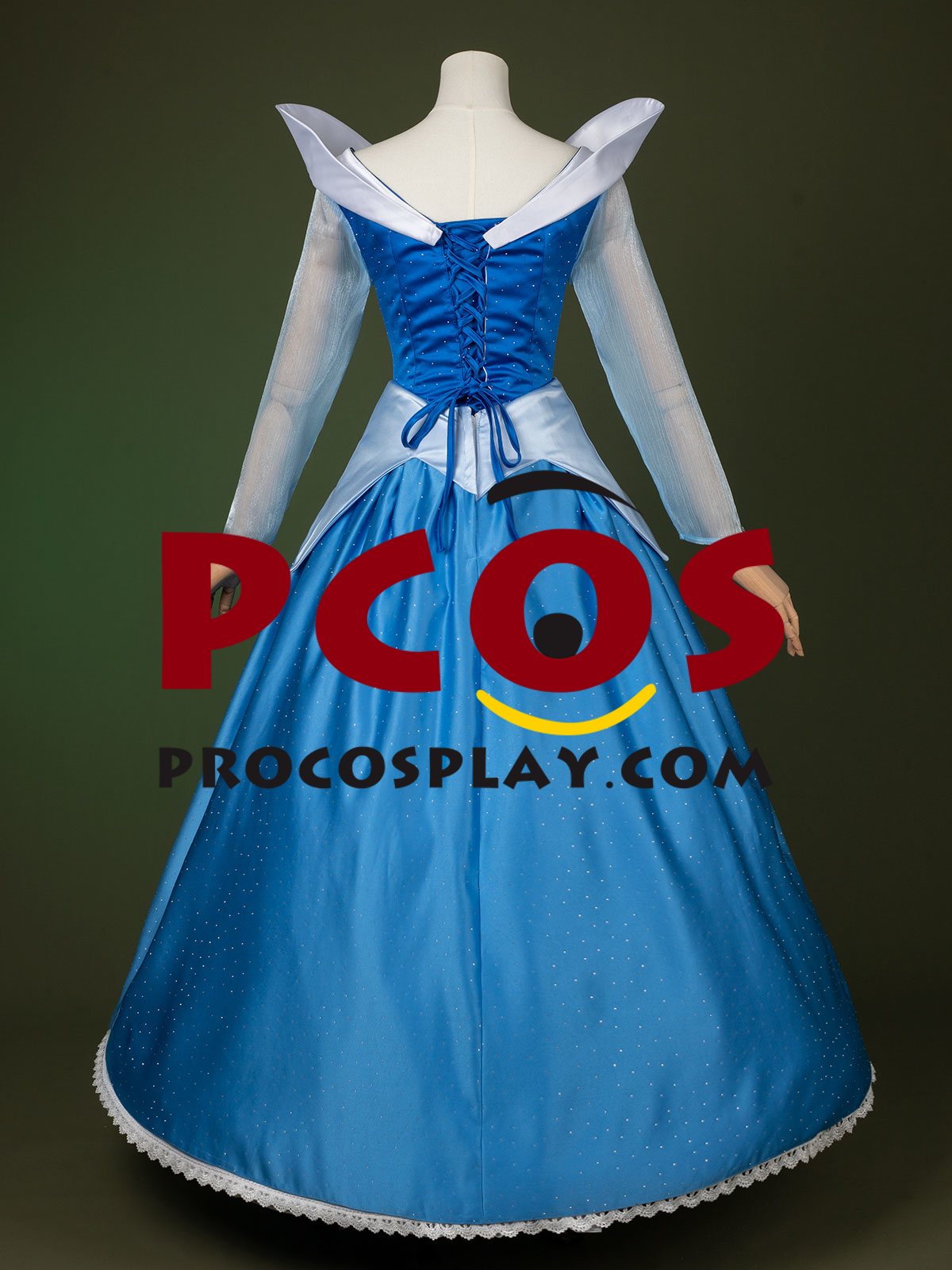 Sleeping Beauty Princess Aurora Cosplay Shining Blue Dress C09607