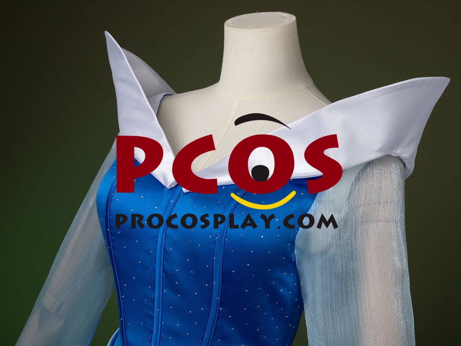 Sleeping Beauty Princess Aurora Cosplay Shining Blue Dress C09607