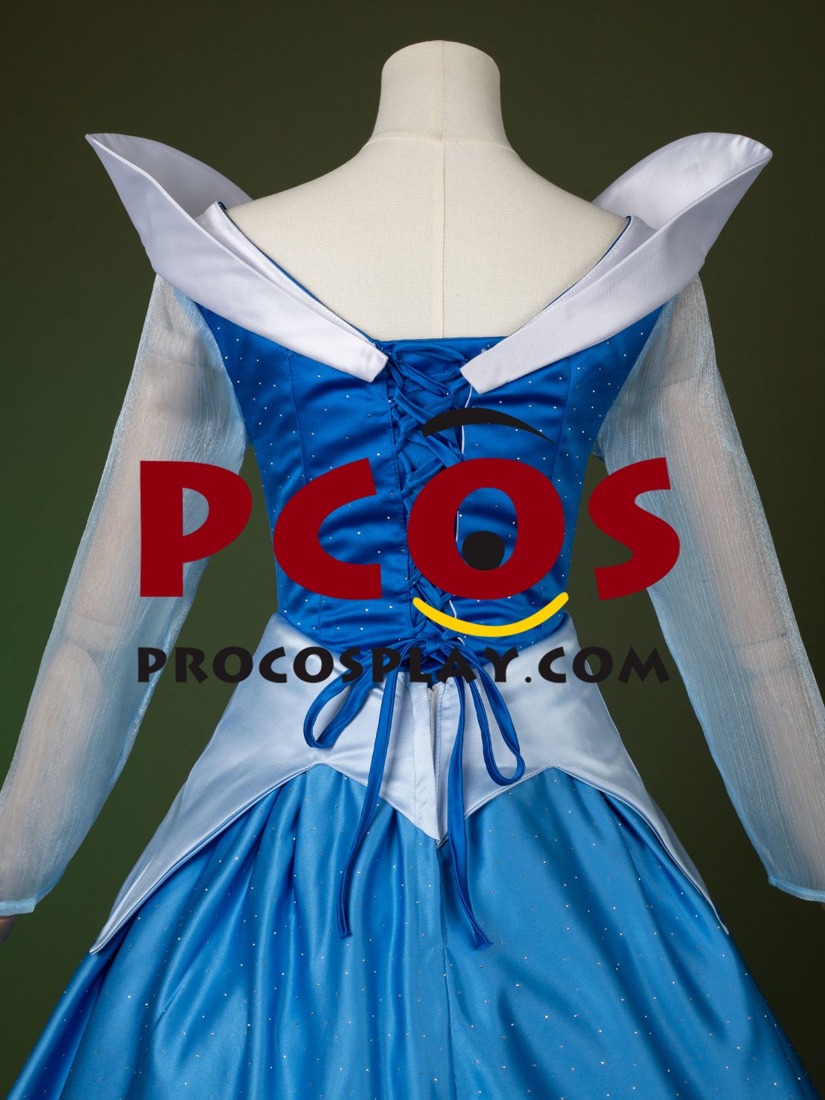 Sleeping Beauty Princess Aurora Cosplay Shining Blue Dress C09607