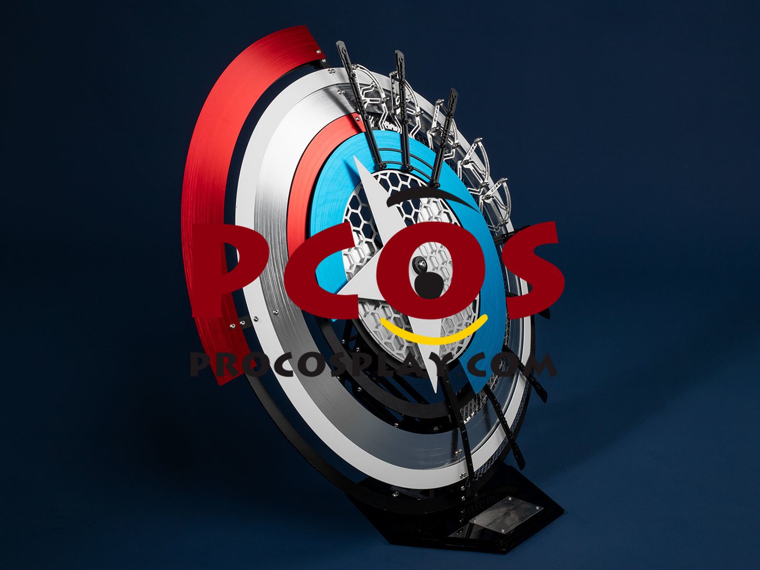 Deadpool 3 Deadpool and Wolverine Captain America Steve Rogers Cosplay Shield C09149 Aluminum Alloy Display Version