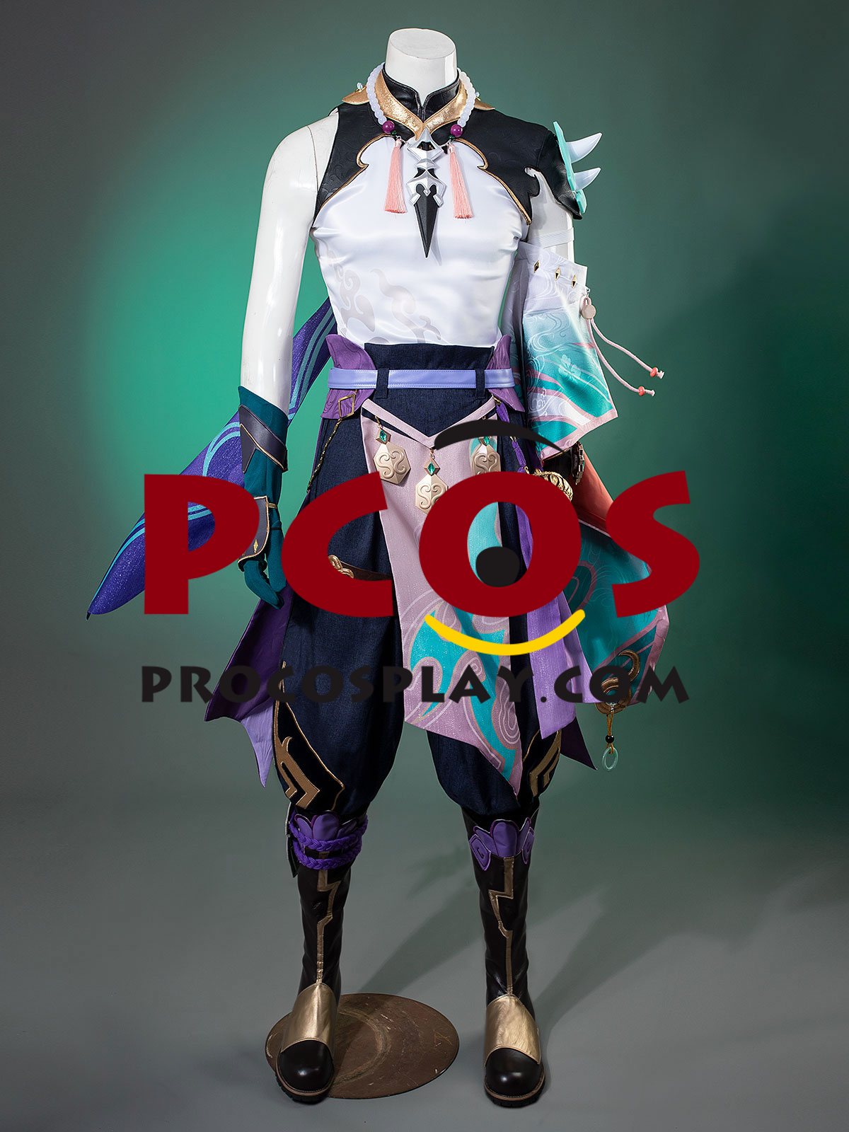 (image for) Genshin Impact Xiao Cosplay Costume C07487-AAA Top Version