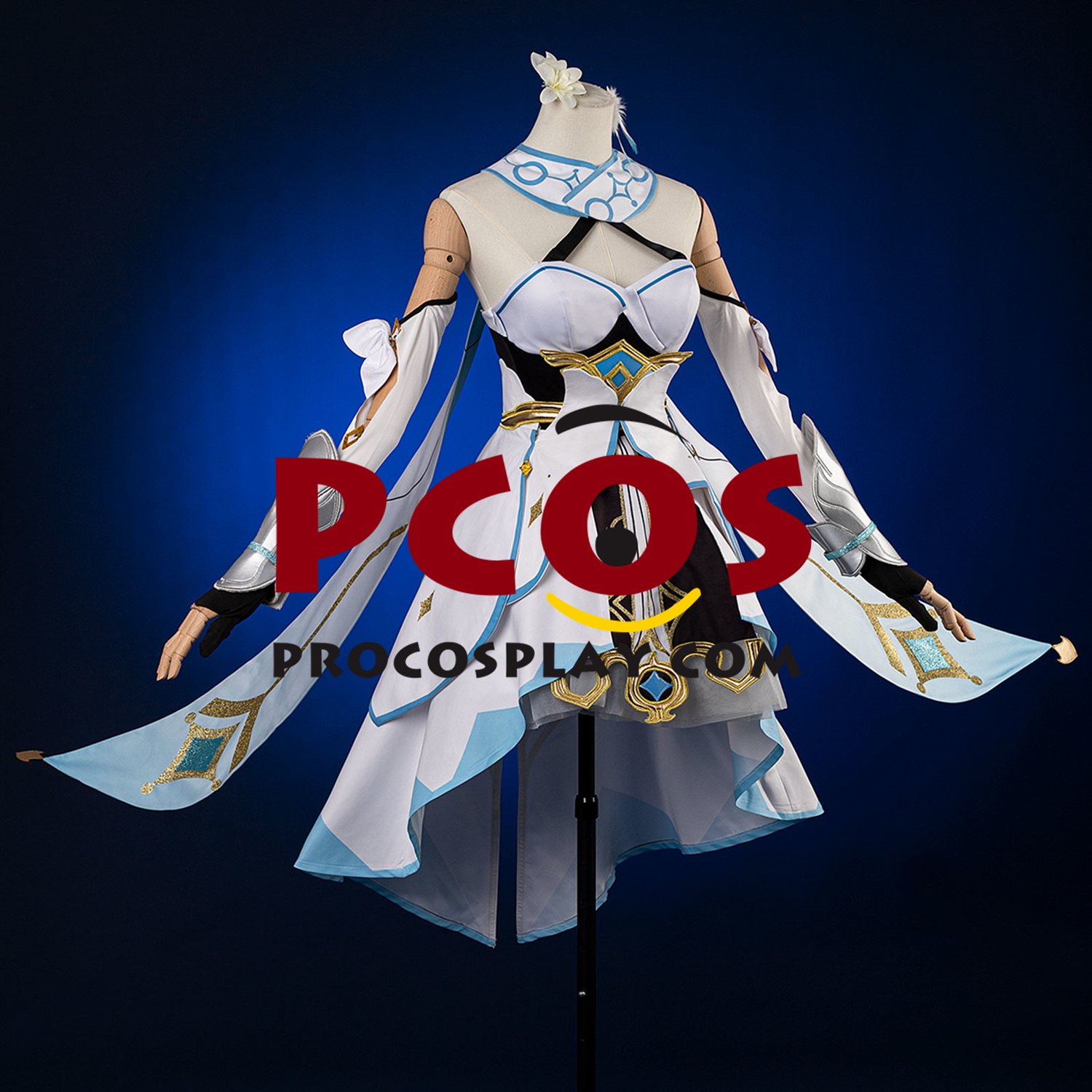 Ready to Ship Genshin Impact Traveler Lumine Cosplay Costume Upgraded Version C02895-AAA
