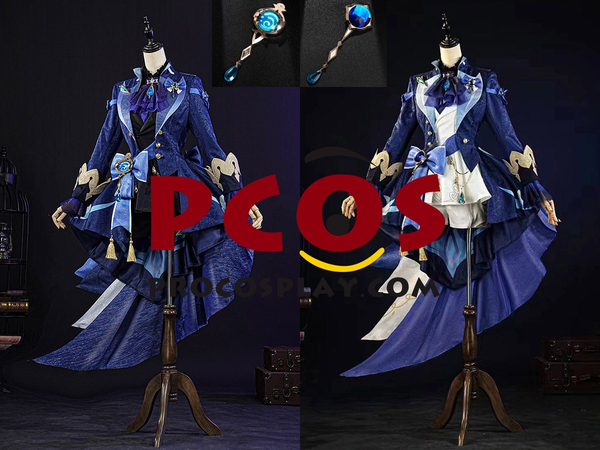 Ready to Ship New Genshin Impact Pneuma Furina Cosplay Costume White & Black Version C08735-AAA