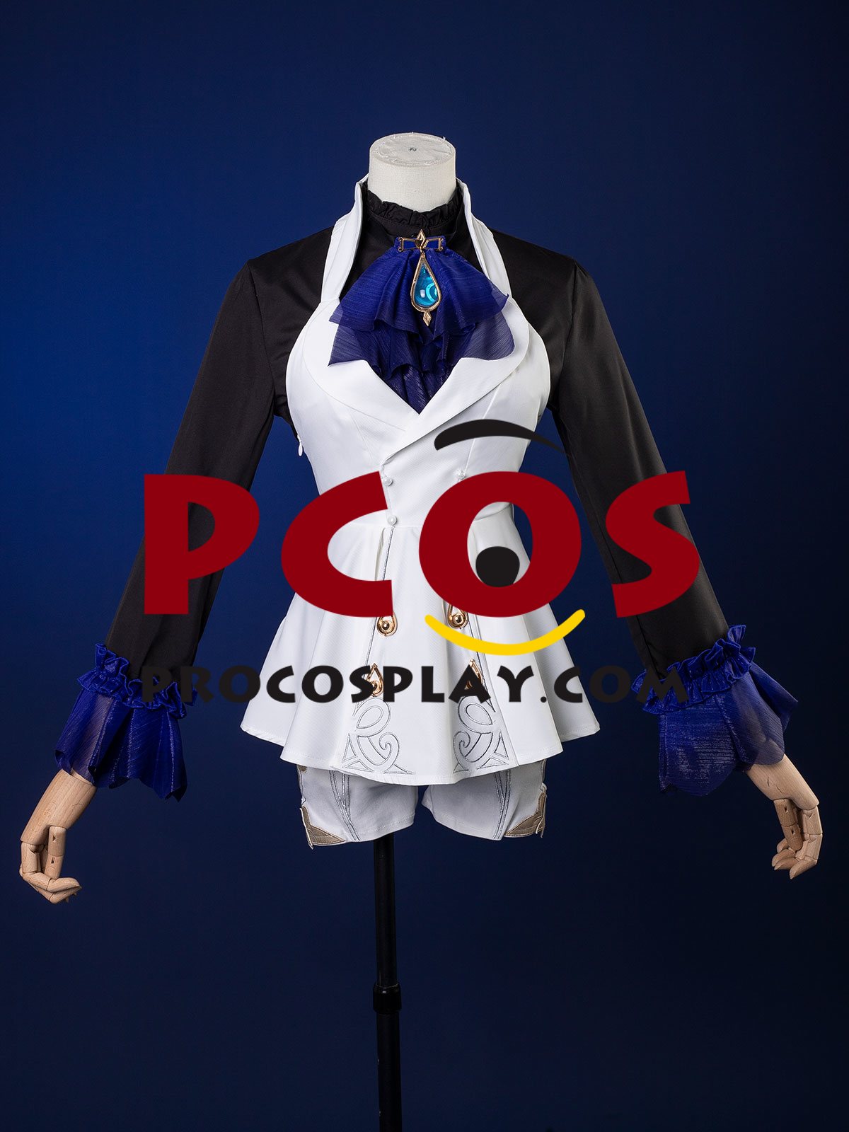 Ready to Ship New Genshin Impact Pneuma Furina Cosplay Costume White & Black Version C08735-AAA