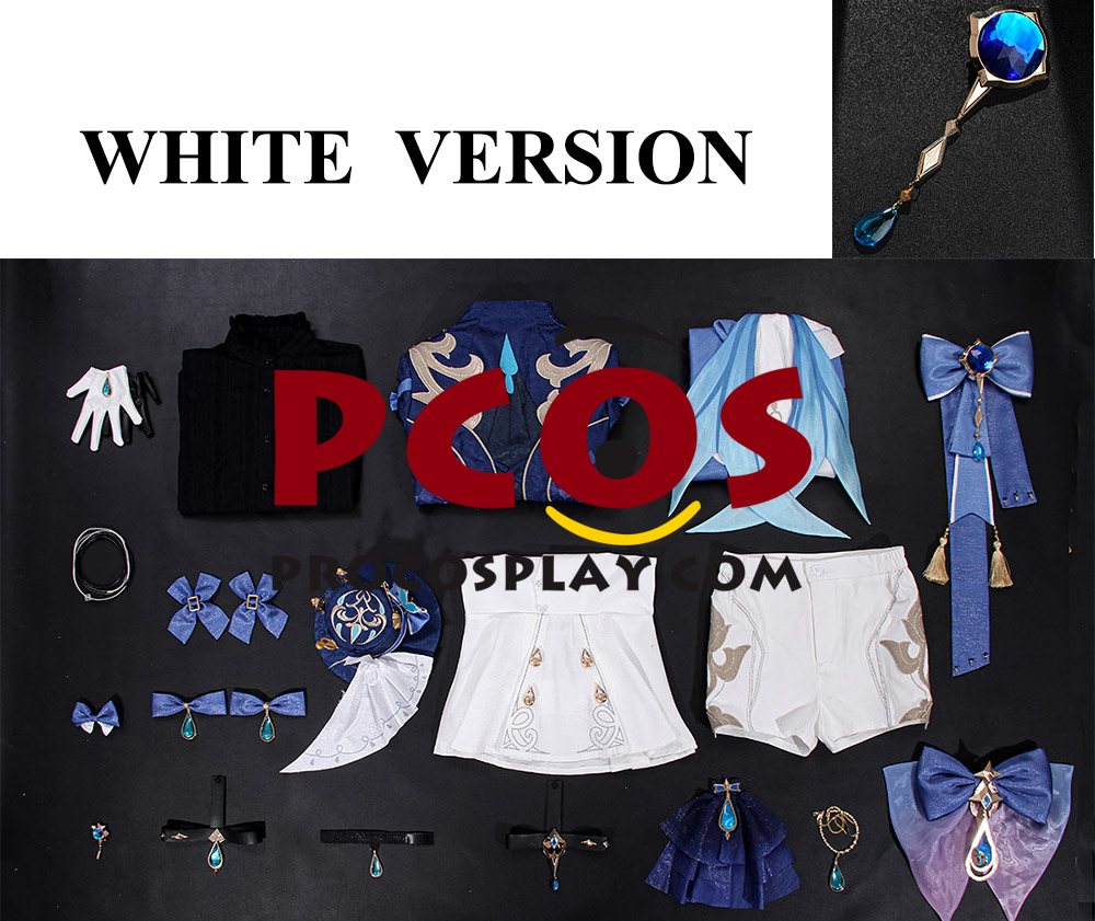 Ready to Ship New Genshin Impact Pneuma Furina Cosplay Costume White & Black Version C08735-AAA