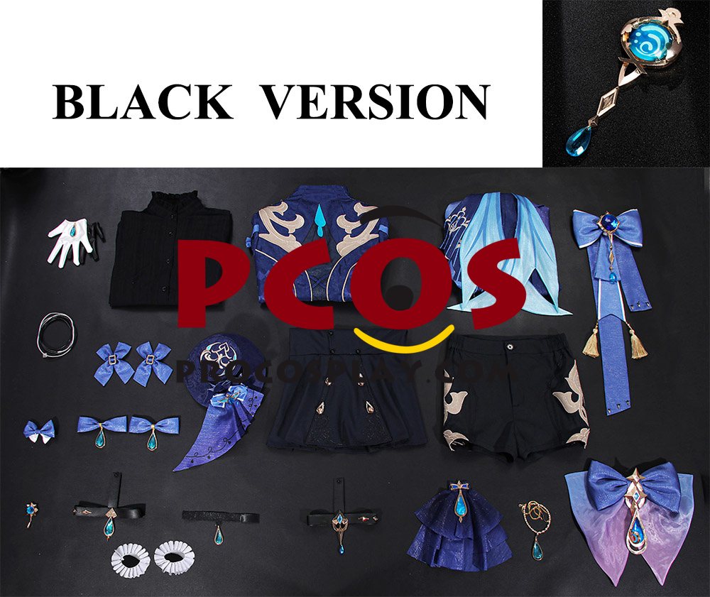 Ready to Ship New Genshin Impact Pneuma Furina Cosplay Costume White & Black Version C08735-AAA