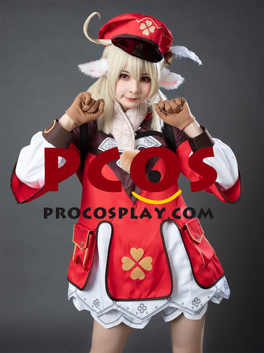 Ready to ship Genshin Impact Klee Cosplay Costume C00044-A
