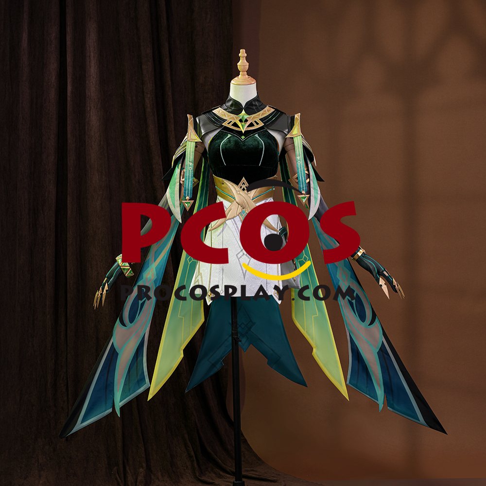 Game Genshin Impact Nefer Cosplay Costume C09730 Pleather Velvet Version