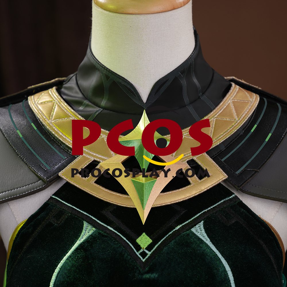 Game Genshin Impact Nefer Cosplay Costume C09730 Pleather Velvet Version