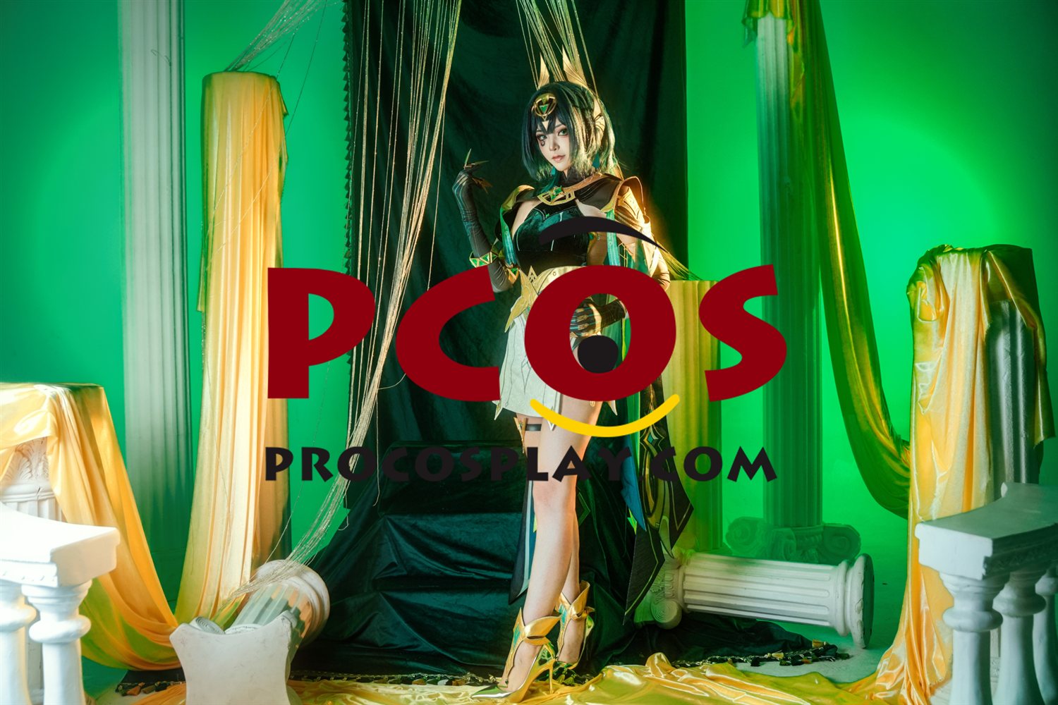 Game Genshin Impact Nefer Cosplay Costume C09730 Pleather Velvet Version
