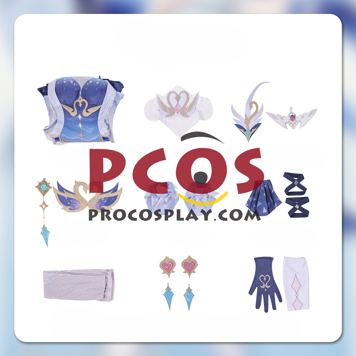 Game Genshin Impact Odette Cosplay Costume Economic Version C10114E