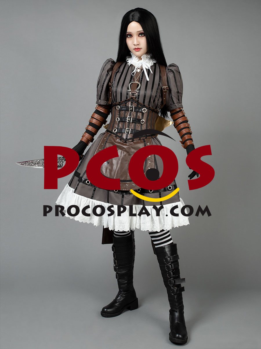 Madness Returns Alice Steamdress Cosplay Costumes mp000304