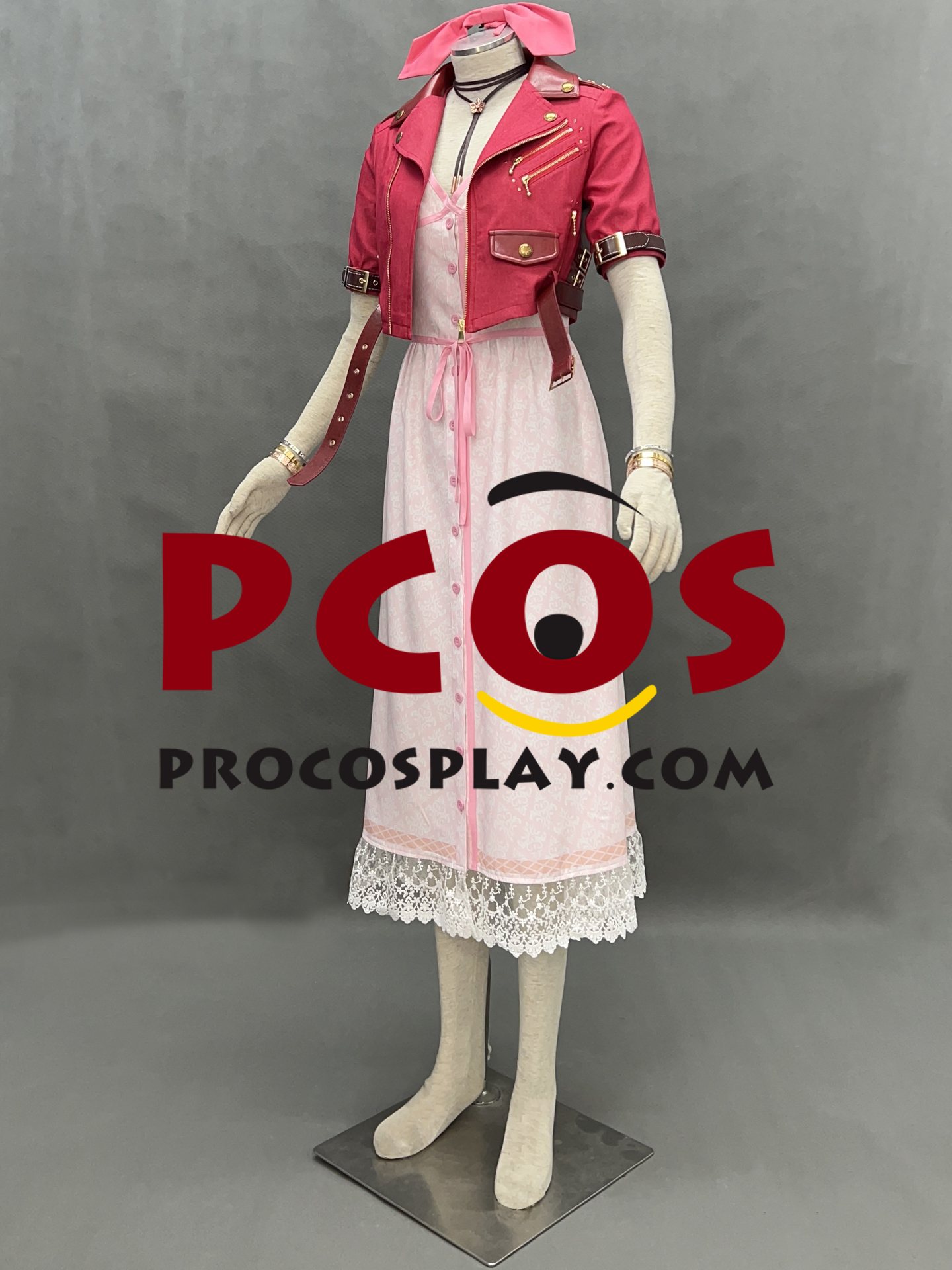 Final Fantasy VII Aerith Gainsborough Cosplay Costume C08279