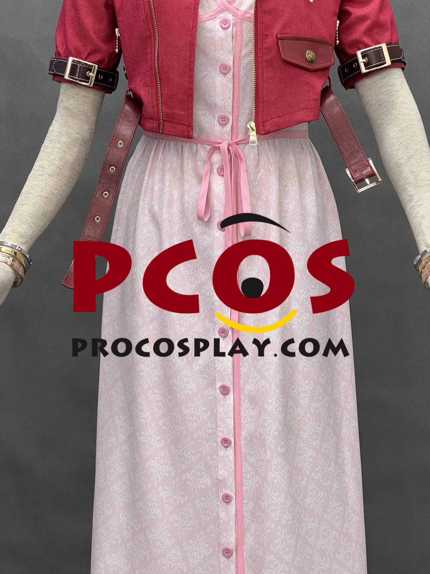 Final Fantasy VII Aerith Gainsborough Cosplay Costume C08279
