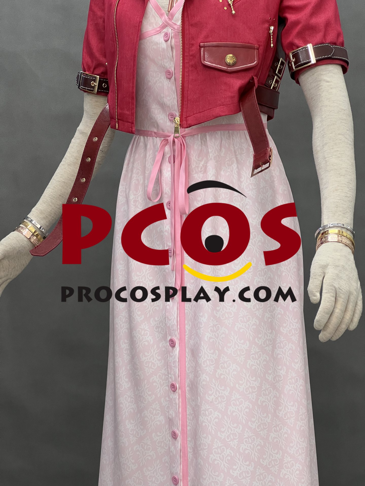 Final Fantasy VII Aerith Gainsborough Cosplay Costume C08279