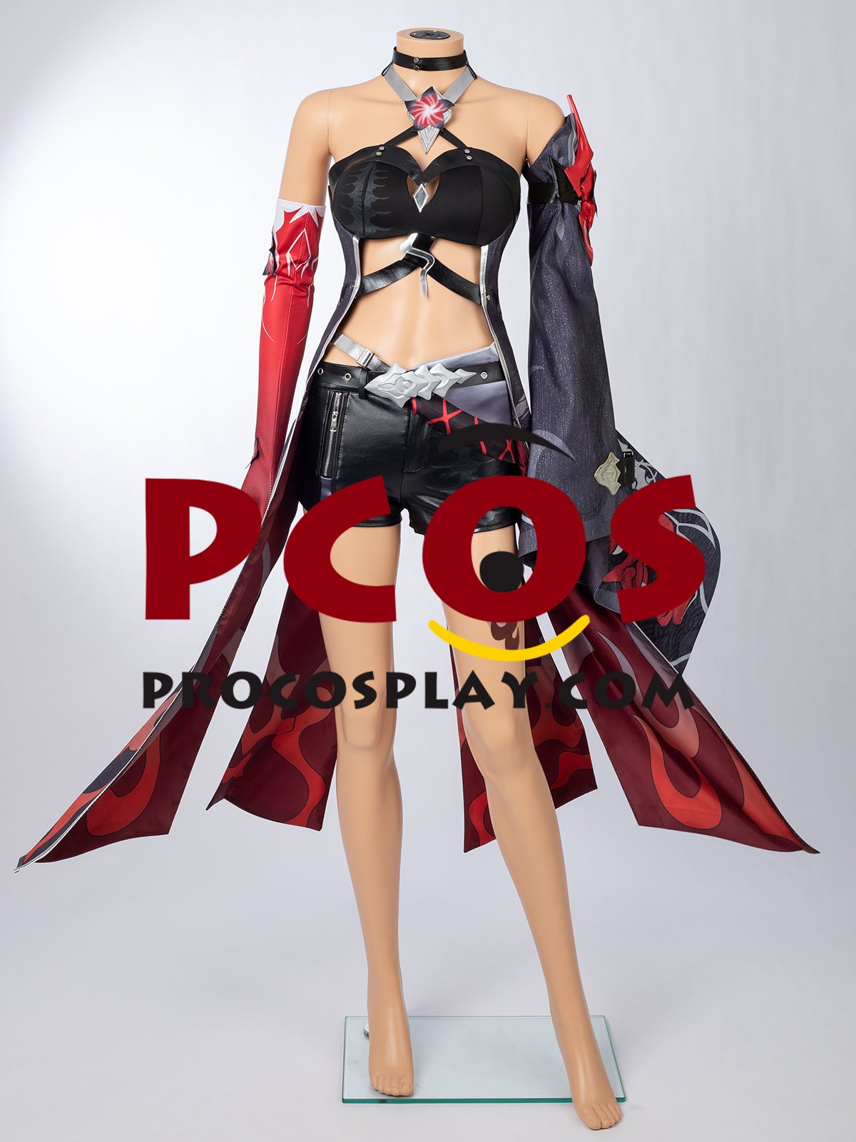 (image for) Game Honkai: Star Rail Raiden Bosenmori Mei Cosplay Costume C09025E-B Red Version