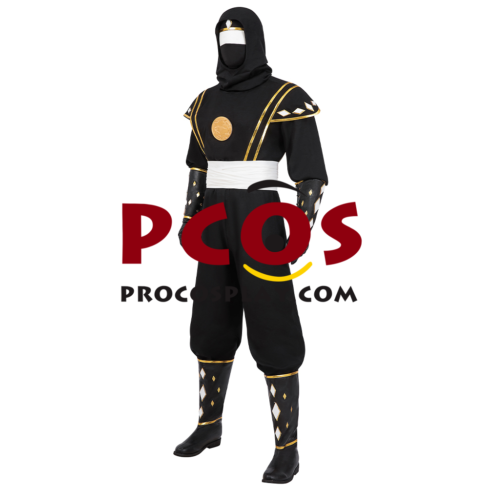 Movie Mighty Morphin Power Rangers Zack Black Ranger Ninja Cosplay Costume C08796