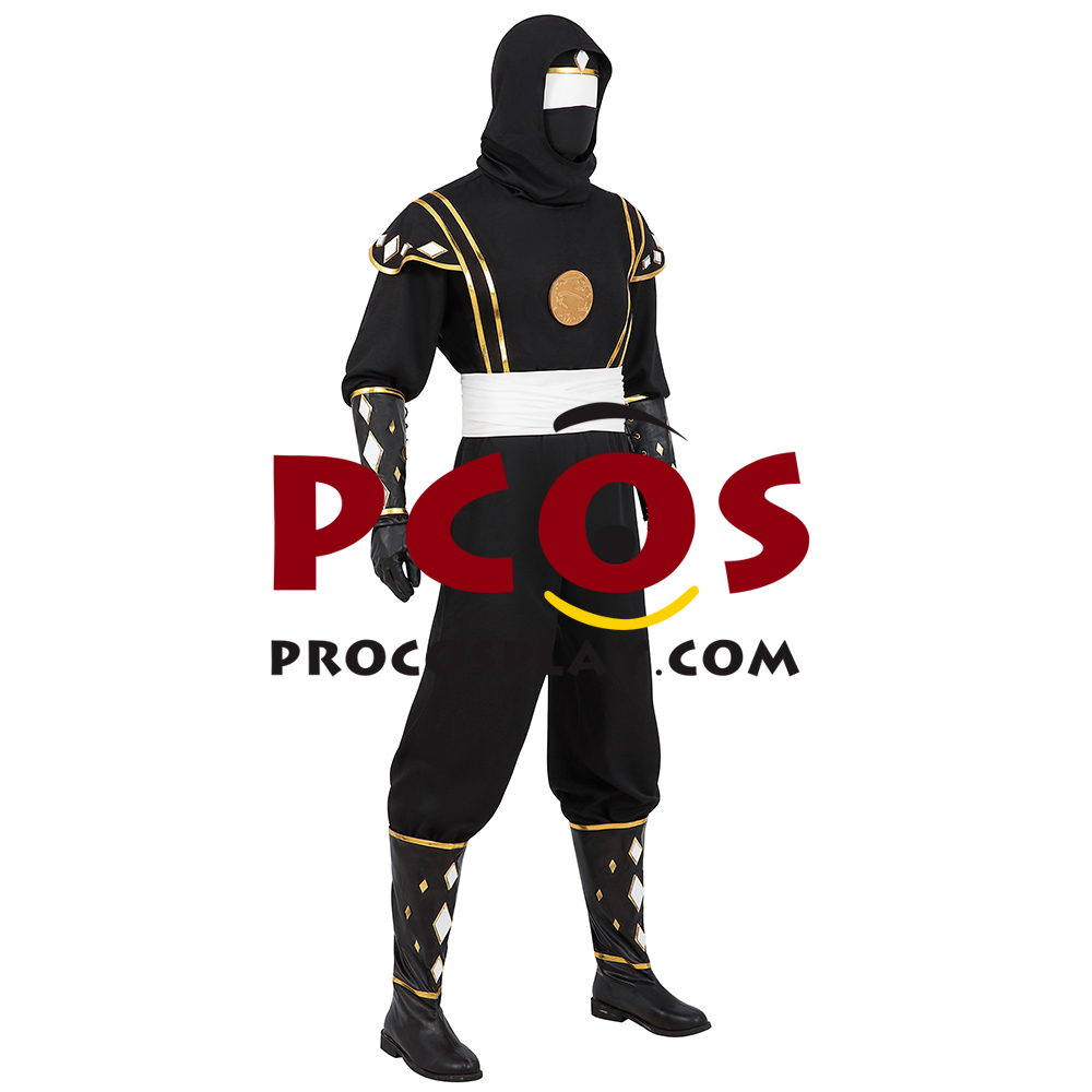 Movie Mighty Morphin Power Rangers Zack Black Ranger Ninja Cosplay Costume C08796