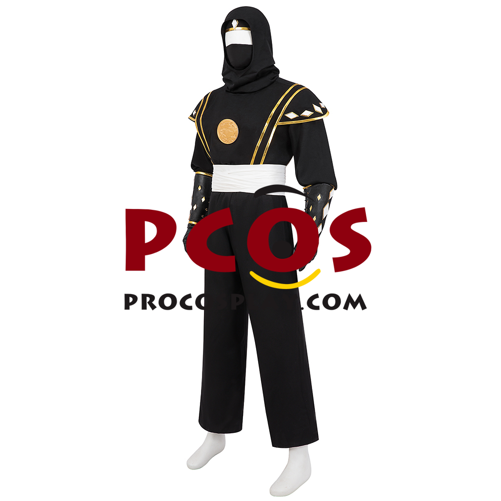 Movie Mighty Morphin Power Rangers Zack Black Ranger Ninja Cosplay Costume C08796