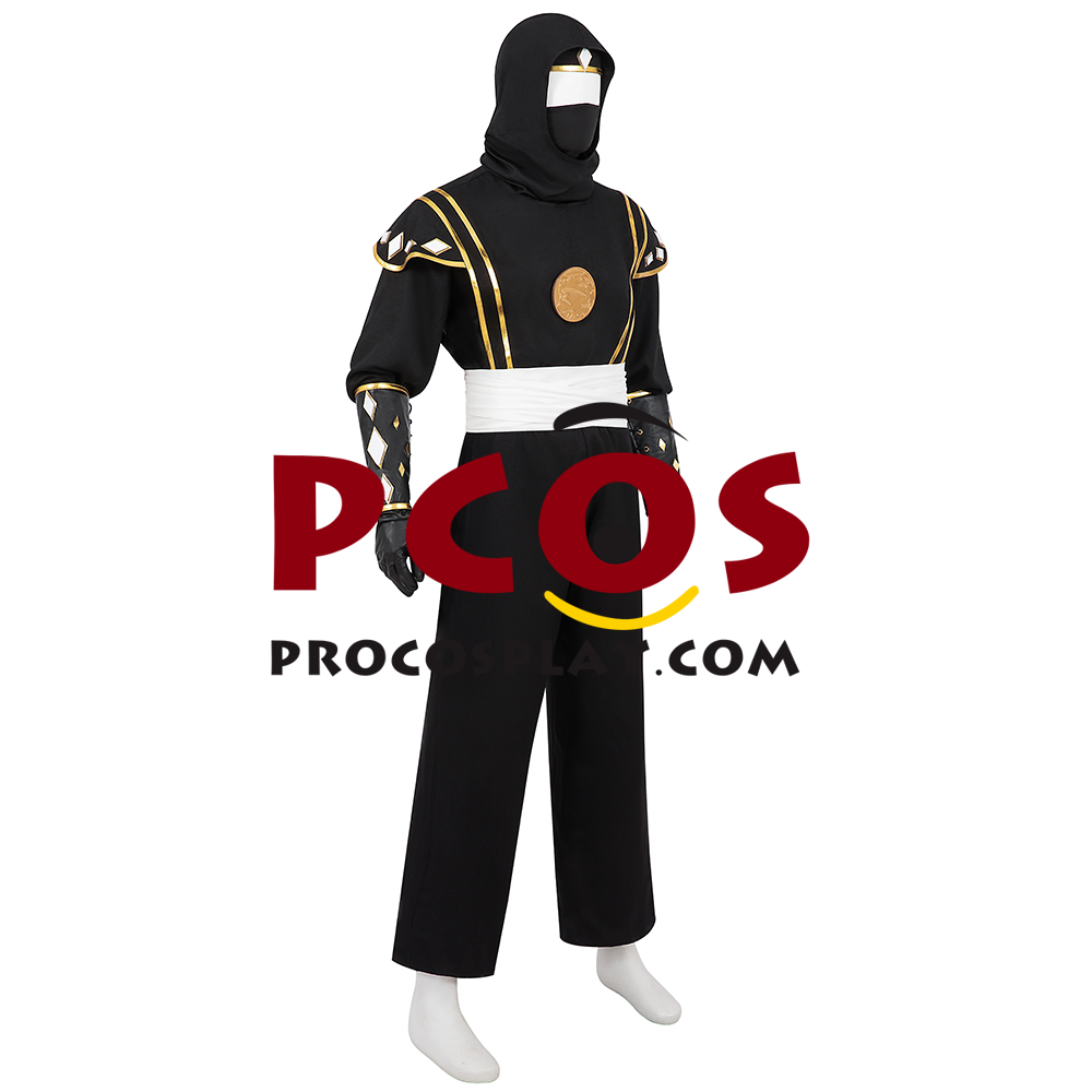 Movie Mighty Morphin Power Rangers Zack Black Ranger Ninja Cosplay Costume C08796
