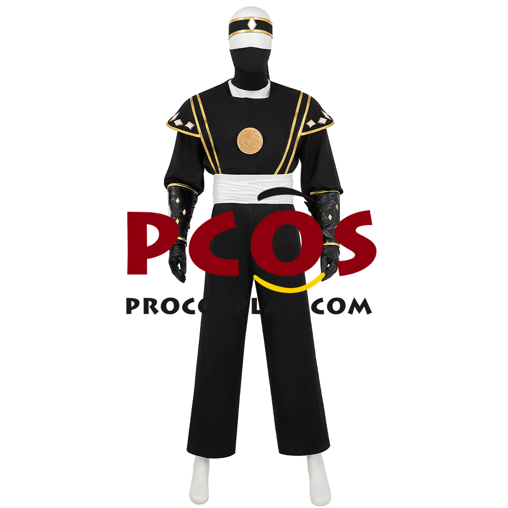 Movie Mighty Morphin Power Rangers Zack Black Ranger Ninja Cosplay Costume C08796