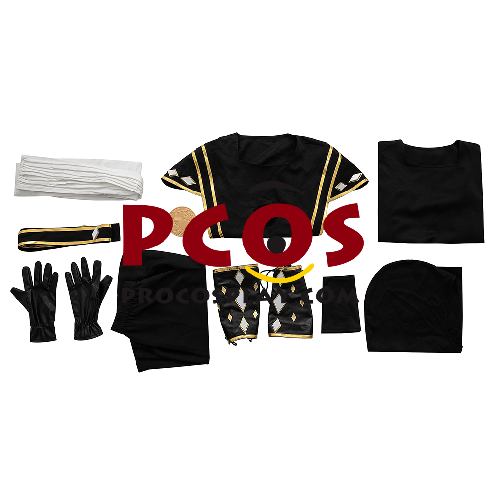 Movie Mighty Morphin Power Rangers Zack Black Ranger Ninja Cosplay Costume C08796