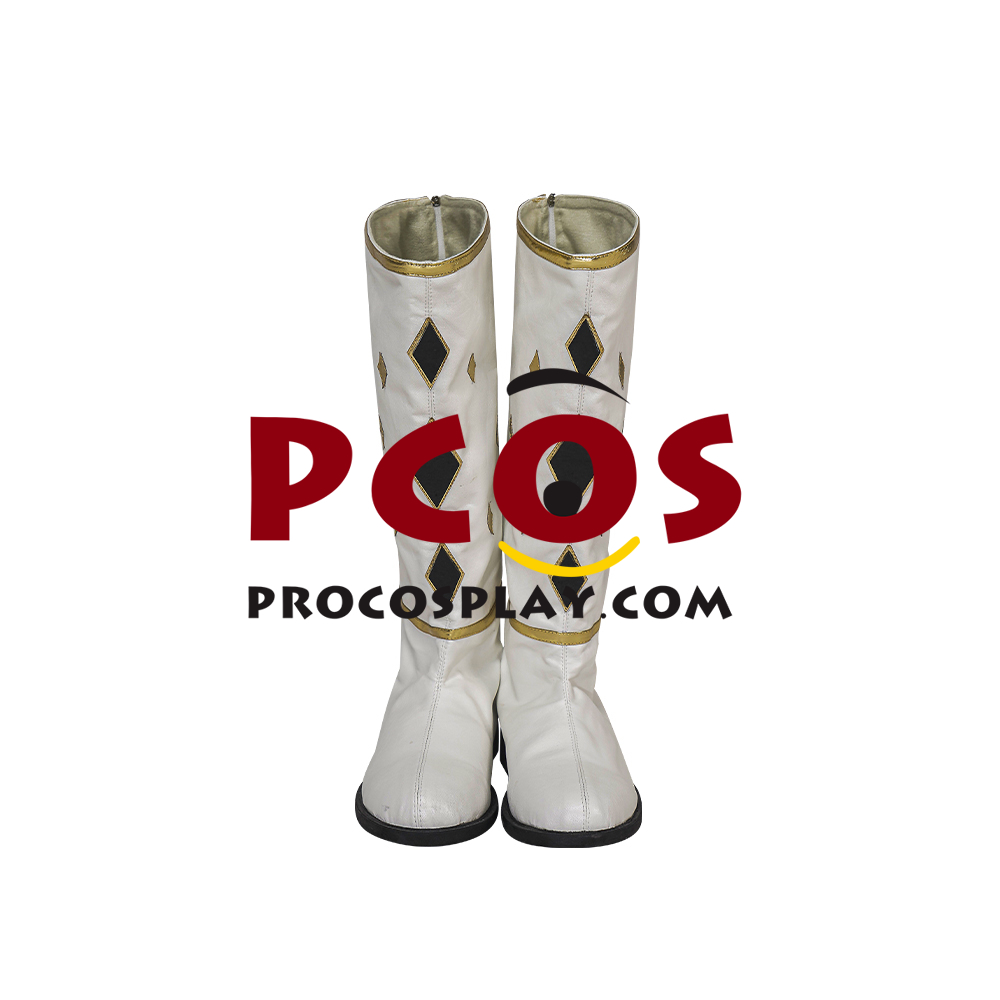 Movie Mighty Morphin Power Rangers Tommy Oliver White Ranger Ninja Cosplay Boots C08026 (image for) Movie Mighty Morphin Power Rangers Tommy Oliver White Ranger Ninja Cosplay Boots C08026