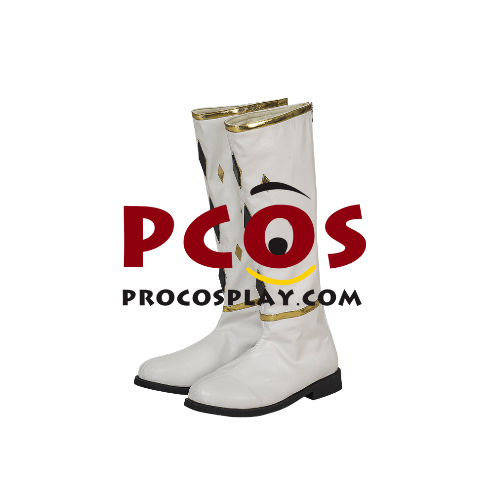 Movie Mighty Morphin Power Rangers Tommy Oliver White Ranger Ninja Cosplay Boots C08026