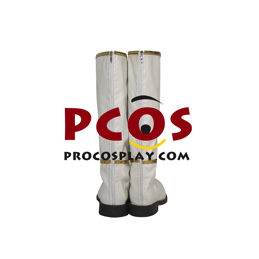 Movie Mighty Morphin Power Rangers Tommy Oliver White Ranger Ninja Cosplay Boots C08026